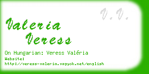 valeria veress business card