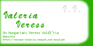 valeria veress business card